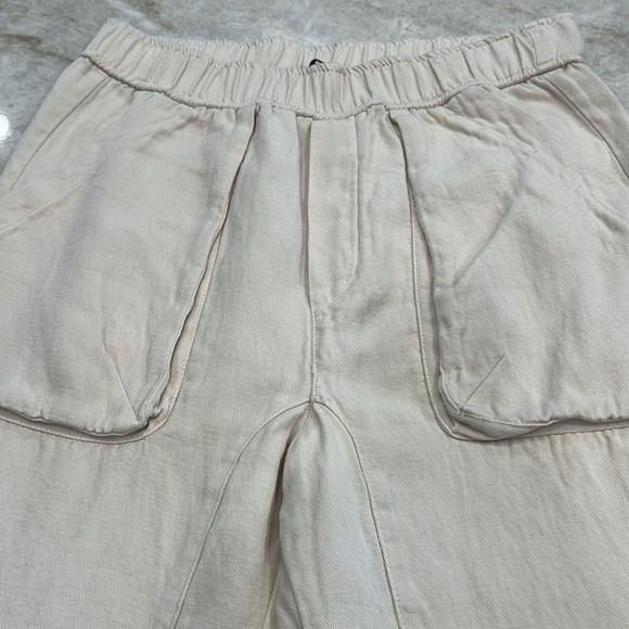 ZARA High Rise Slouchy Tapered Pants – Ivory, Size Small - Picture 11 of 14